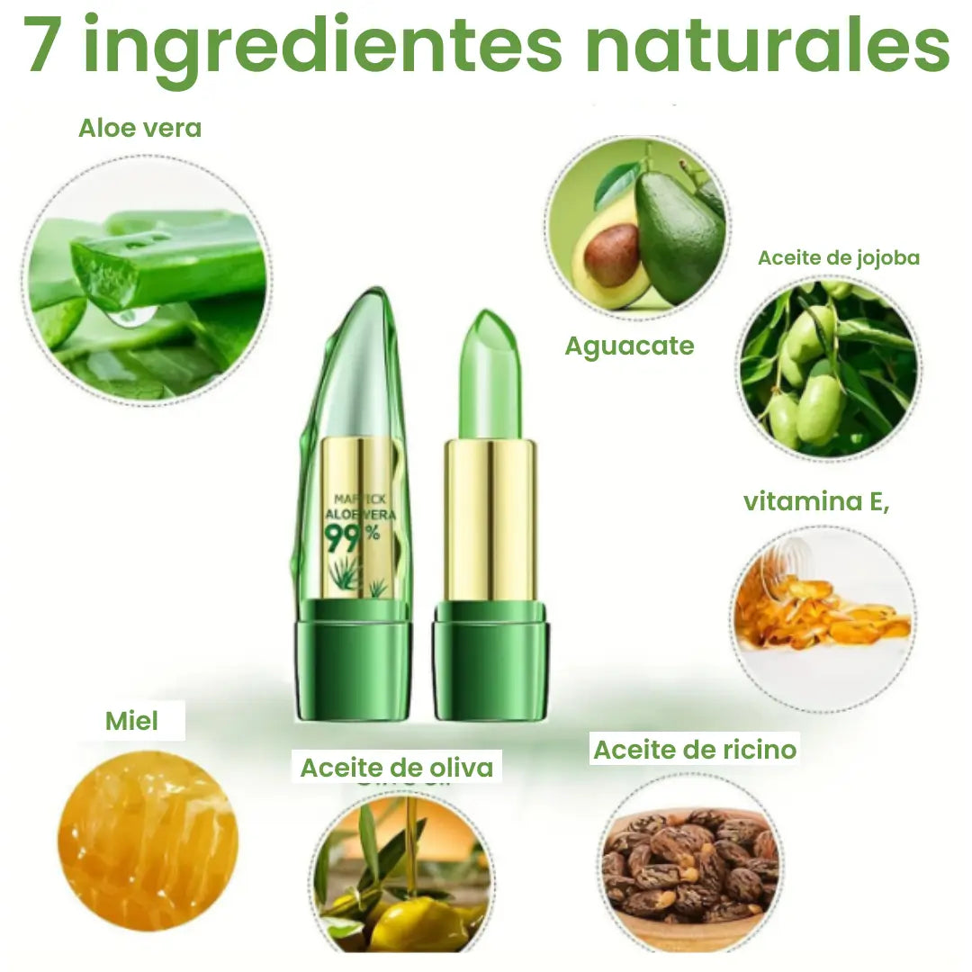 Labial hidratante con ingredientes naturales